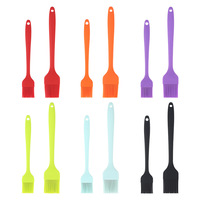 Kit de pinceaux à badigeonner en silicone avec manche en plastique chromé, résistant à la chaleur, antiadhésif, durable, 2 pièces, outils de cuisson pour pâtisserie