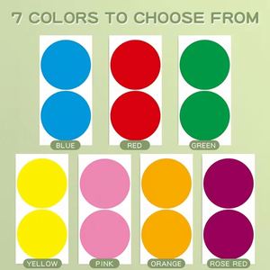 7 Colors Round Self-Adhesive <b>Memo</b> <b>Pad</b>-Removable Colorful Paper Dot Stickers for Office & School Supplies - Product Image 1