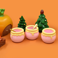 Miniature Miel Pot Résine Flatback Cabochon Pour Bricolage Dollhouse Mini Cuisine Crème Colle Artisanat Décoration