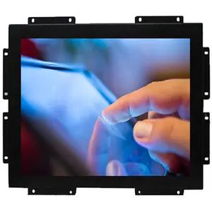 金属框架开放式液晶显示器15 17 19英寸交互式数字标牌亭发光二极管显示器
