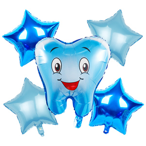 Cadeau de fête de naissance, joyeux anniversaire, décoration de fête, dents roses, Globos à hélium, 4D ours, bébé garçon, bébé fille, ballon en aluminium, ballon en Latex - Product Image 4