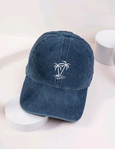 Casquette de baseball 6 panneaux de haute qualité avec logo personnalisé brodé, effet délavé et vieilli, en coton éponge velours, style 'Dad' avec lettres effet usé - Product Image 5