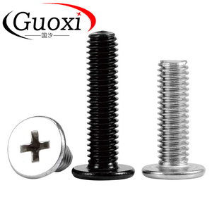 Tornillos de Máquina de Cabeza Plana de Acero al Carbono Ultrafinos y Prácticos, Phillips Cruzado, Galvanizados, Negros y Blancos, Pulido Ordinario - Product Image 1