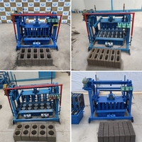 Machine automatique de fabrication de blocs, personnalisation de la taille et de la forme des briques, machine mobile à briques diesel manuelle, machine à blocs de béton
