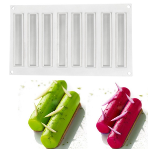 Molde de silicona antiadherente para pastel de Mousse de 8 cavidades, molde para hornear postre francés Flexible 3D, utensilios para hornear interesantes DIY - Product Image 2