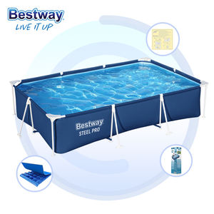 Piscina <span class=keywords><strong>Bestway</strong></span> 56404 de 3.00m X 2.01m X 66cm <span class=keywords><strong>Rectangular</strong></span> con Marco de Metal para Jardín Sobre el Suelo Barata al por Mayor - Product Image 1