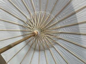 Parapluie en papier blanc Guansen pour enfants japonais, idéal pour le bricolage, la décoration de mariage, les accessoires photo et les loisirs créatifs - Product Image 3