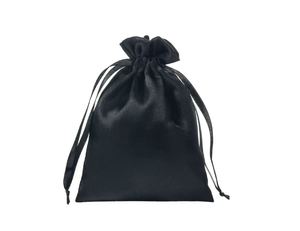 Sac à cordon personnalisé en satin de soie noir, rose doré, rose, blanc, grand format, avec logo, pour cadeaux - Product Image 2