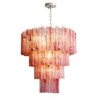 Lustre en verre de Murano français, salon médiéval en Asie du Sud-Est, cristal de luxe léger pour salle à manger, villa rétro, escalier