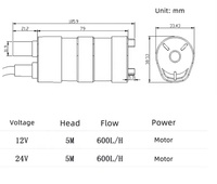 JT-500 12V 24V DC pompe à eau électrique Immersible pompe à eau de moteur de transfert d'eau pour Mini Submerciable