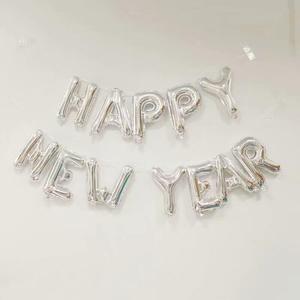 HappyNewYear <span class=keywords><strong>Traje</strong></span> de letras de Año Nuevo Globos de película de aluminio Arreglo de vestido Globos de ambiente <span class=keywords><strong>para</strong></span> la víspera de Año Nuevo - Product Image 3