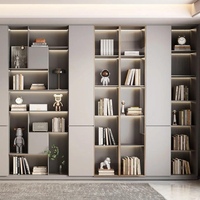 Étagère de salon personnalisée de haute qualité, bibliothèque décorative pour appartement, armoire de rangement moderne en bois, bibliothèque gain de place