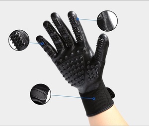 Herbruikbare Siliconen Massage Zachte Vergieten Tool 4Pc Handschoen Pet Hair Remover Handschoenen Voor Honden Kat Ontharing - Product Image 5