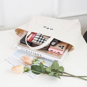 Bolsa de Lona de Gran Capacidad con Estampado HER, Bolsa de Compras Ecológica para Mujer - Product Image 4