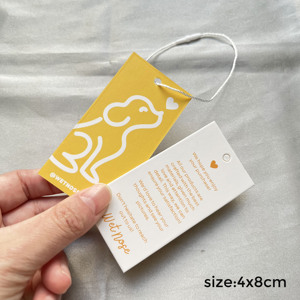 Bán buôn dày chất lượng cao sinh thái thân thiện quần áo giấy nhãn Swing thẻ, có thể tùy chỉnh hình dạng biểu tượng và màu sắc treo thẻ - Product Image 4