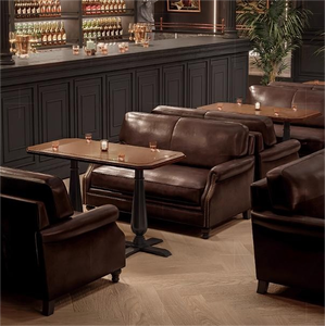 Ensemble canapé et table-chaises rétro américain sur mesure pour bars, restaurants occidentaux, cafés musicaux et cafés - Product Image 2