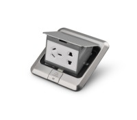 Prise de courant encastrée escamotable en laiton doré, norme CN 15A IP44, anti-poussière, pour vente en gros