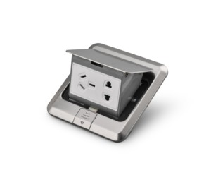 Enchufe de <span class=keywords><strong>suelo</strong></span> retráctil de latón dorado al por mayor, estándar CN 15A IP44, combinado, a prueba de polvo, empotrado - Product Image 4