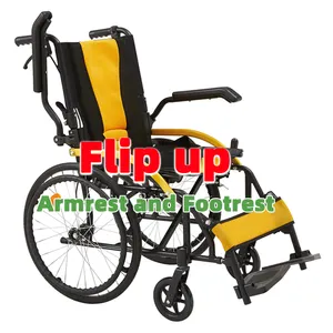 Silla de ruedas plegable ligera portátil para discapacitados Silla de Ruedas Ligera manual de aluminio