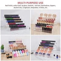 Présentoir de Comptoir à 6 Niveaux en Acrylique Transparent Personnalisé pour Vernis à Ongles, Organisateur à Étagères pour Salons de Beauté et Magasins de Détail