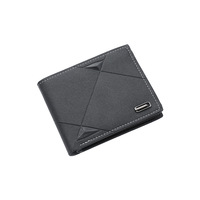 Dompet Pria Lipat Bermotif Geometris Embos 2026, Fashion Retro Trendi, Merek Bisnis Kasual, Kapasitas Besar, Hadiah untuk Pacar