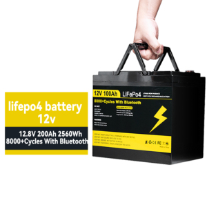 Batterie de système d'énergie solaire au lithium-ion LiFePO4 12V/24V/48V 200Ah pour chariot de golf (noir) - Entrepôt européen de ma boutique - Product Image 1