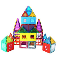 Wellbbplay - Juego de 100 Piezas de Bloques Magnéticos Educativos para Niños Pequeños, Bloques de Juego de Ensamblaje de Formas 3D Creativas STEM
