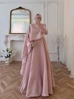 Robe longue de soirée modeste de style cape personnalisée Loriya, vêtements islamiques de luxe, abaya, robes de Dubaï pour femmes, douce et fluide