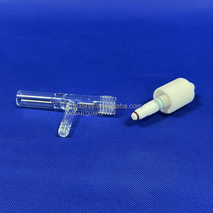 Vanne de contrôle en PTFE à trois voies en forme de T filetée, en quartz fondu, pour analyse de micro-réactions de <span class=keywords><strong>catalyse</strong></span> gazeuse en laboratoire, SiO2 haute pureté - Product Image 1