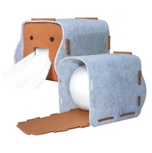 Scatola di feltro porta scatola per bagno rettangolo disegni cartone animato feltro per scatola di carta assorbente - Product Image 4
