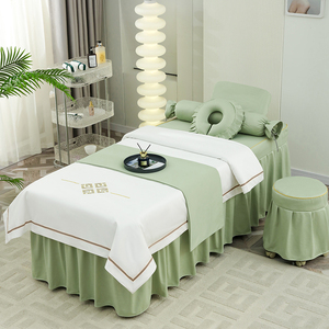 Nuova Copertura e Lenzuolo per Lettino da Massaggio di Lusso 200TC Reversibile in Poliestere per Hotel, Centri Estetici e Spa - Product Image 5