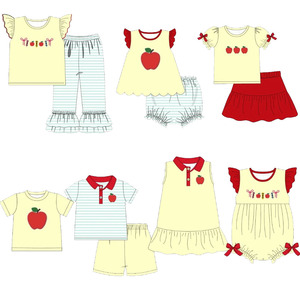 Set di Abbigliamento Estivo per Bambine con Maniche a Sbuffo e Pois, Completo Coordinato per Sorelle in Due Pezzi con Pantaloncini a Balze - Product Image 4