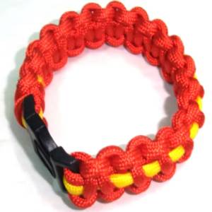 High Quality <b>Red</b> Survival CORD <b>BRACELET</b> Essential Safety Gear - Product Image 2