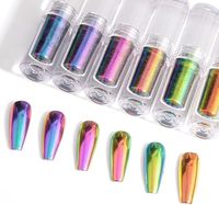 Caméléon liquide poudre à ongles nacré Chrome irisé effet miroir aluminium Pigment maison bricolage ongles conseils peintures Mica