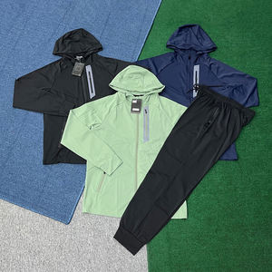 <span class=keywords><strong>Ensemble</strong></span> <span class=keywords><strong>de</strong></span> Jogging Personnalisé Survêtement Léger Veste Coupe-Vent et Pantalon <span class=keywords><strong>de</strong></span> Sport <span class=keywords><strong>de</strong></span> Course pour Hommes avec Logo - Product Image 1