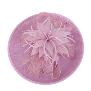 Nouveau femmes plume Widebrim Sinamay <span class=keywords><strong>cheveux</strong></span> accessoires <span class=keywords><strong>Vintage</strong></span> Derby Kentucky <span class=keywords><strong>mariage</strong></span> église fête Fascinator <span class=keywords><strong>bandeau</strong></span> - Product Image 6