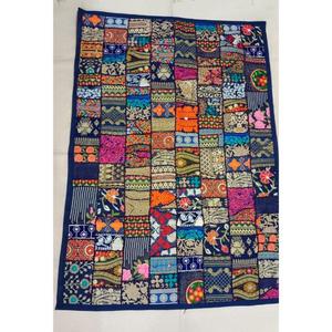 Wholesale Unique Indian Bohemian <b>Patchwork</b> Wall Hanging Tapestry Handmade <b>Throw</b> Decorative Backdrop Embroidered Custom Wall Art - Product Image 4