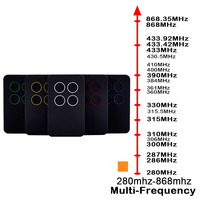 Control Remoto Universal Multifrecuencia para Puerta de Garaje 280-868MHZ 4 en 1 para Todos los Códigos Fijos y Algunos Códigos Rodantes