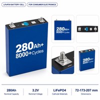 Cellule de batterie prismatique LiFePO4 280Ah à haute durée de vie et sécurité pour système de stockage d'énergie solaire et usage domestique – Vente en gros