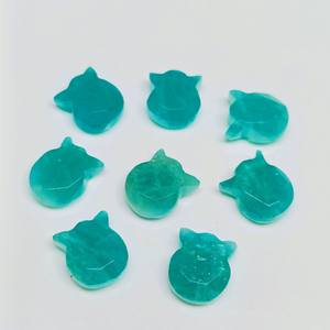 หินอเมซอนธรรมชาติแบบเหลี่ยมเพชรพลอยอัญมณีสีฟ้าแบบหลวมสำหรับทำเครื่องประดับ - Product Image 5