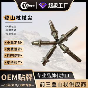 Embouts de bâton de trekking en acier au carbone 29x5mm antidérapants pour la randonnée en plein air, embout de remplacement en métal - Product Image 4