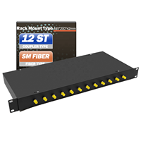 OEM ODF Panneau de brassage fibre optique 12 ports 2U 19 pouces SM SC/LC, Boîtier de raccordement fibre optique, Rail DIN, Inline, POE, IP, GSM, FTTH