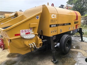 Pompe à béton sur remorque diesel SANY HBT6013C-5D reconditionnée 115KW 1500-3000h avec certification de garantie Pompe linéaire - Product Image 2
