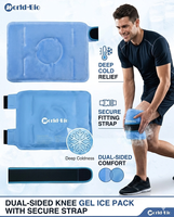 Enveloppe de compression professionnelle pour genou avec gel chaud/froid réutilisable pour soulager la douleur, ceinture de soutien pour la récupération du genou