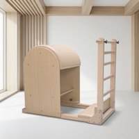 Baril d'entraînement classique de Pilates en bois d'érable pour étirement de la colonne vertébrale avec base réglable