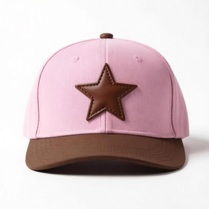 Gorra Snapback Injae Vina de Lona Personalizada con Parche de Cuero de Estrella, Transpirable, Ajustable, de Alto Rendimiento, Moderna, para Ciclismo al Aire Libre - Product Image 4