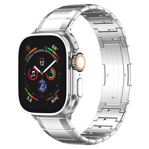 Correa de reloj de liberación rápida de titanio de un enlace para <span class=keywords><strong>Apple</strong></span> <span class=keywords><strong>Watch</strong></span> 10 42mm 46mm diseño deslizante lateral correa de Metal para IWatch Series 9 <span class=keywords><strong>8</strong></span> 7 6 - Product Image 1