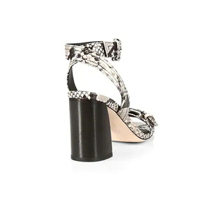 Nouveau design bout ouvert serpent lignes Femmes sandales à talons hauts robe de mariée talons chunky chaussures boucle De Ceinture Rosée à talons pour dames - Product Image 6
