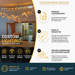 Lampadario <span class=keywords><strong>a</strong></span> Foglia d'Acero con Gradiente Oro e Ambra per Soggiorno Moderno e Hall d'Hotel, Lampada <span class=keywords><strong>a</strong></span> <span class=keywords><strong>Sospensione</strong></span> Lineare - Product Image 5