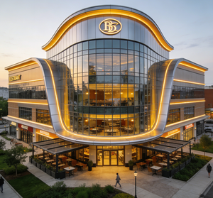 Bâtiments commerciaux modernes en structure acier préfabriquée, salles d'exposition, restaurants, librairies, cafés, centres d'apprentissage - Product Image 6